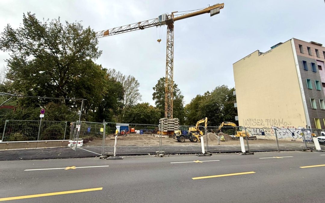 Der Kran wird gestellt